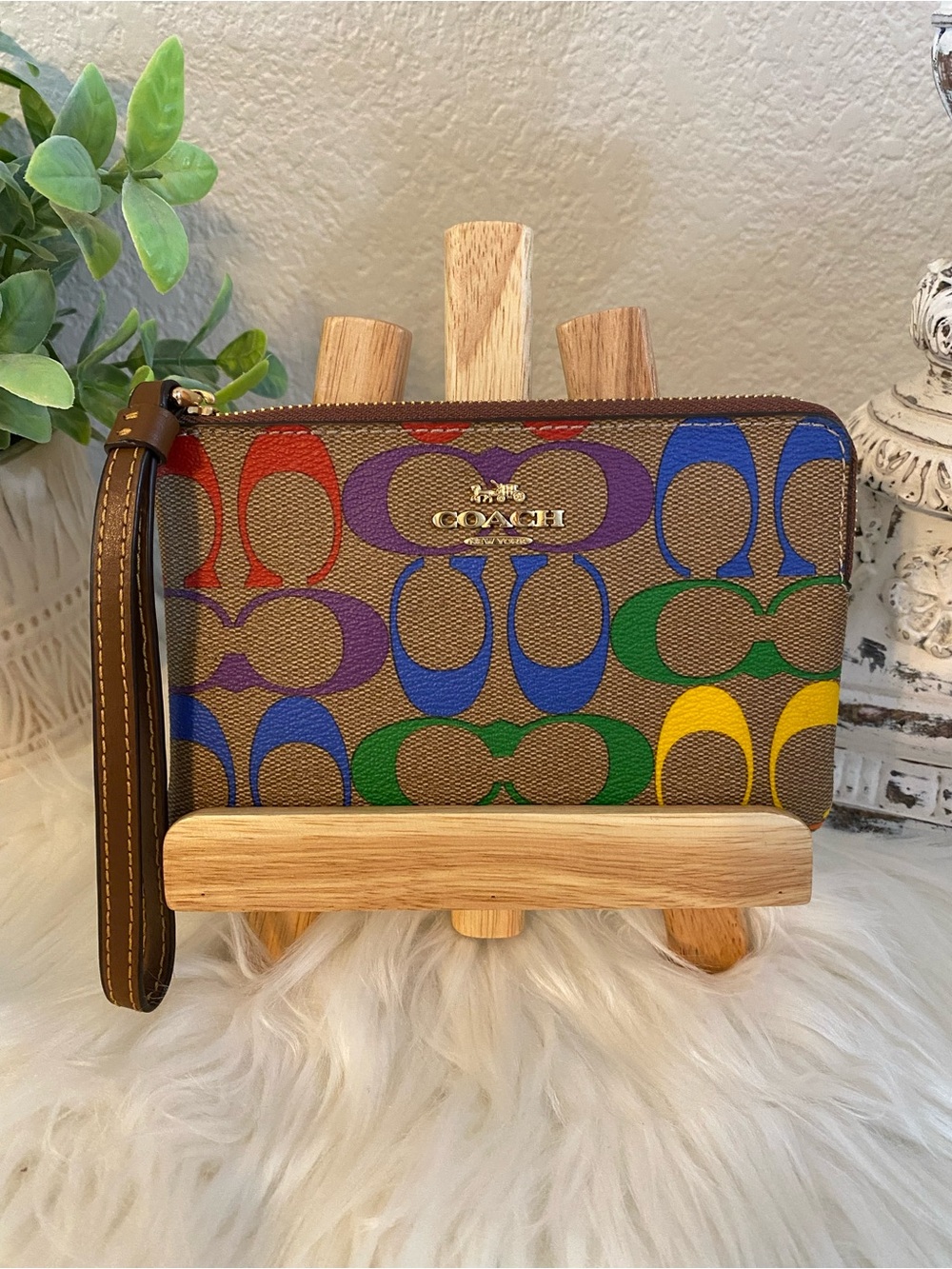 Coach Pride Multicolor Signature Wristlet Wallet